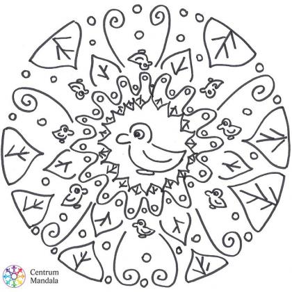 mandala pro děti - kačenka