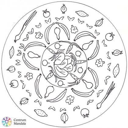 mandala pro děti - zelenina